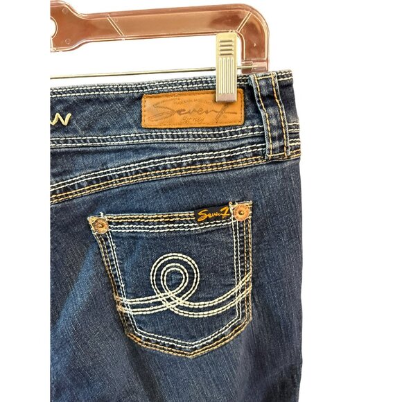 Vintage Y2K Style Seven7 Women's Denim Capri Jeans Size 10 On Trend Summer - Picture 4 of 6